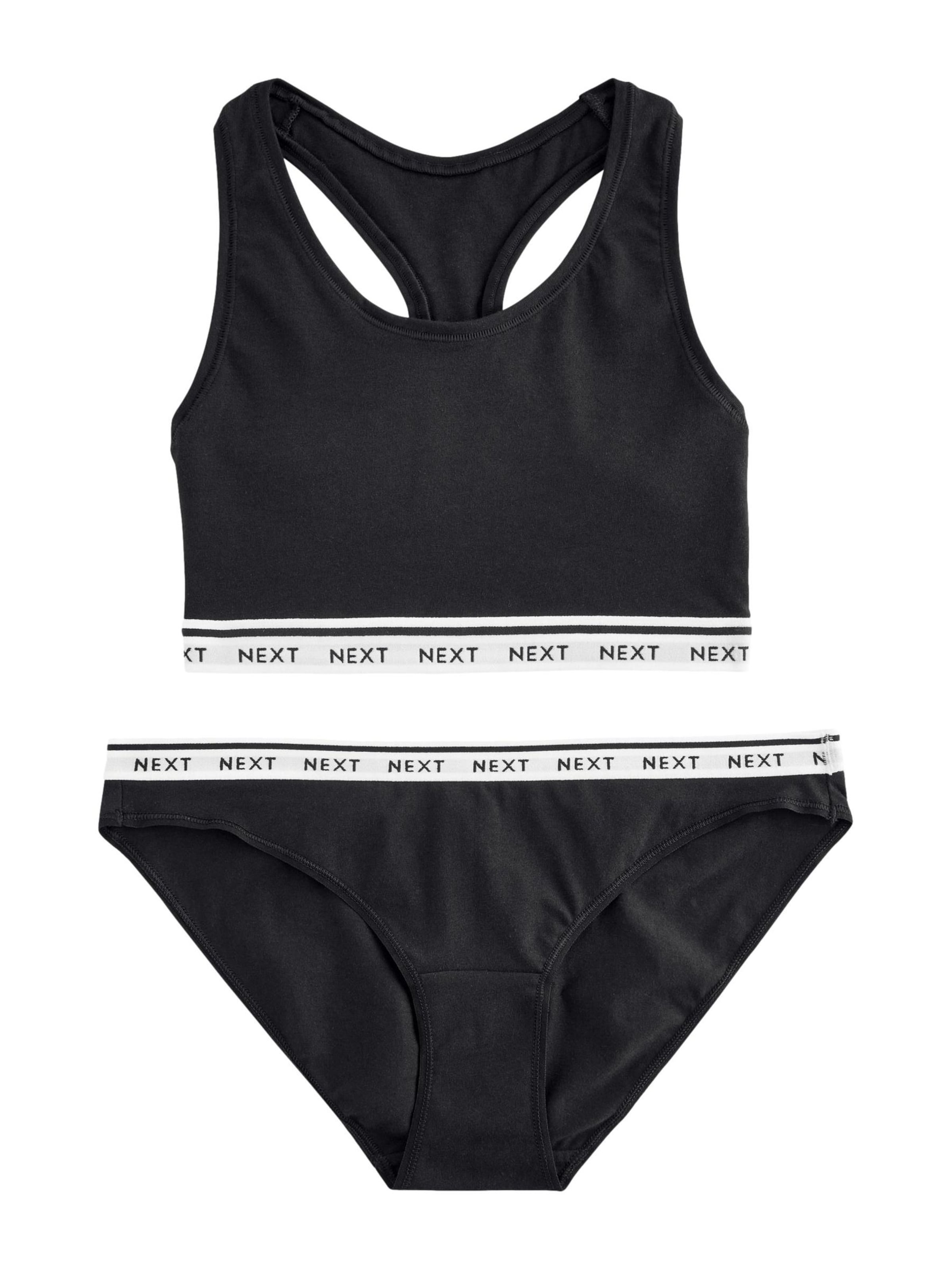 Next Bralette Underwear sets in Black: front