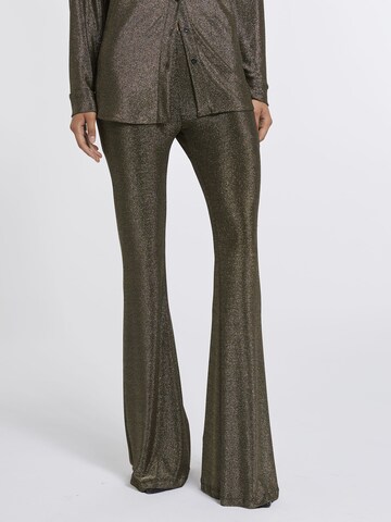Nicowa Flared Trousers 'CAROWI' in Gold: front