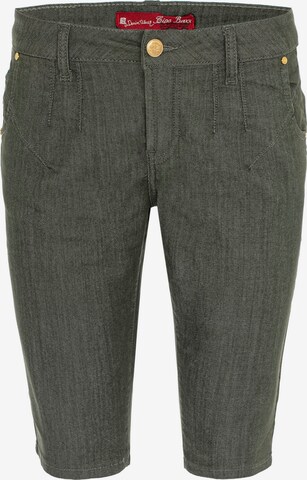 CIPO & BAXX Slimfit Broek in Groen: voorkant