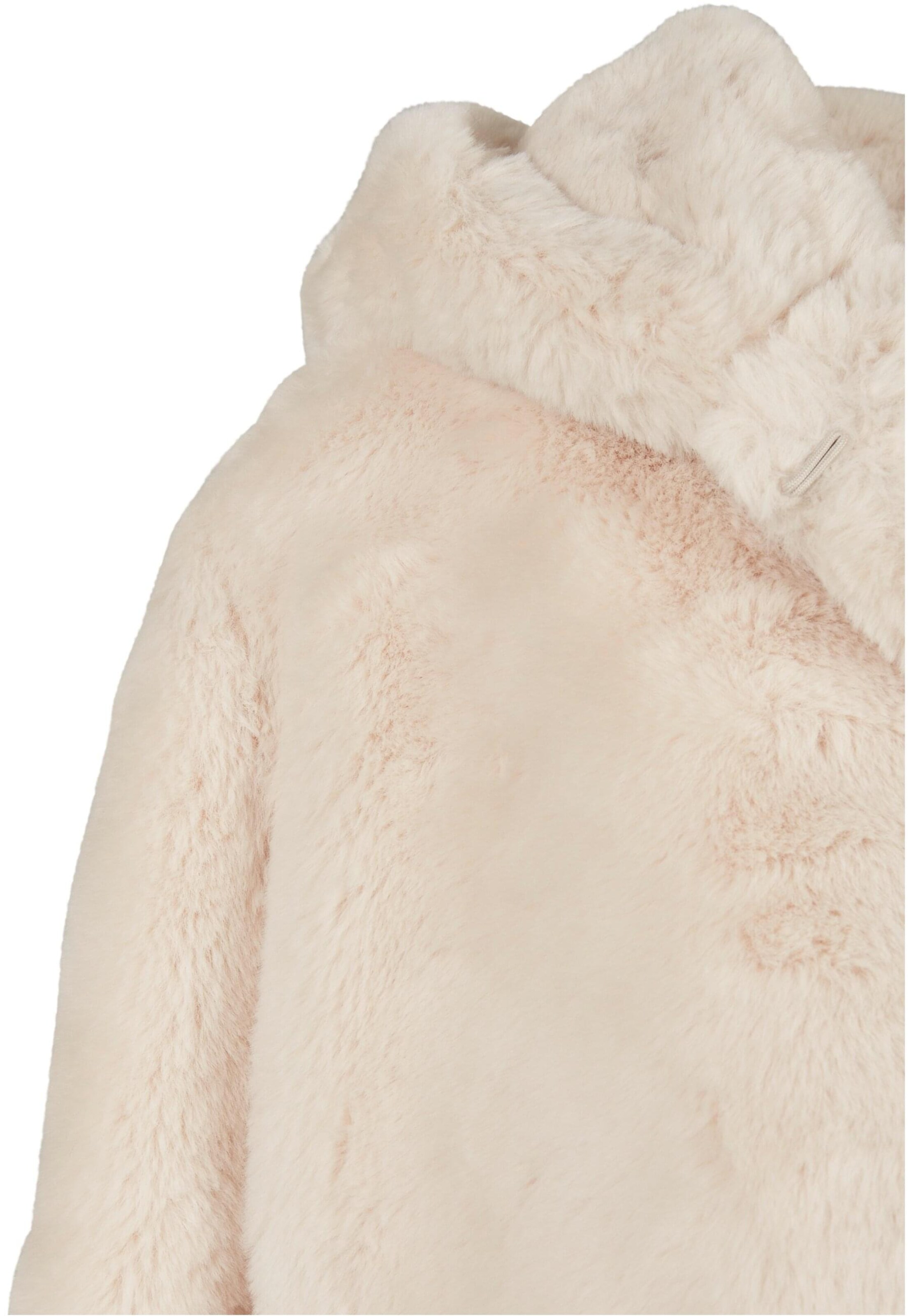 Urban Classics Between-seasons coat ' Ladies Hooded Teddy Coat ' in White