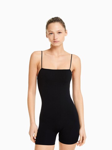 Bershka Jumpsuit in Zwart: voorkant