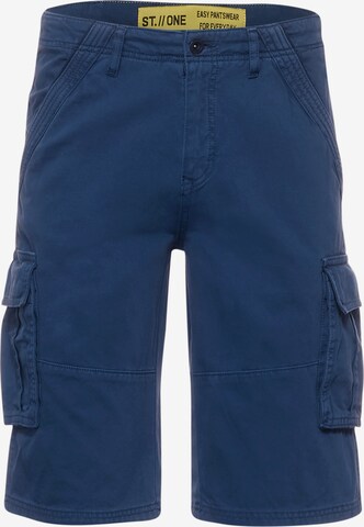 Street One MEN Regular Cargo Pants in Blue: front