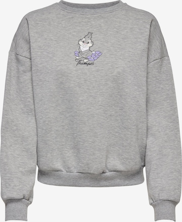 ONLY Sweatshirt 'Disney' in Grey: front