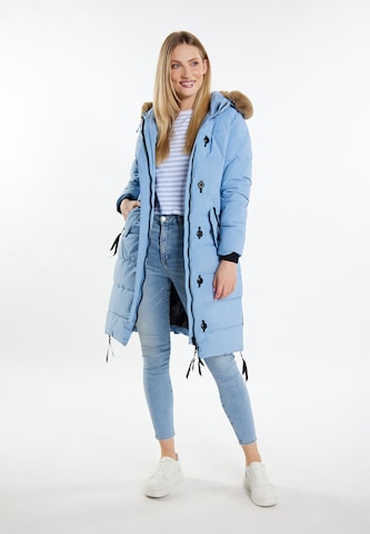 ICEBOUND Winter Coat in Blue: front