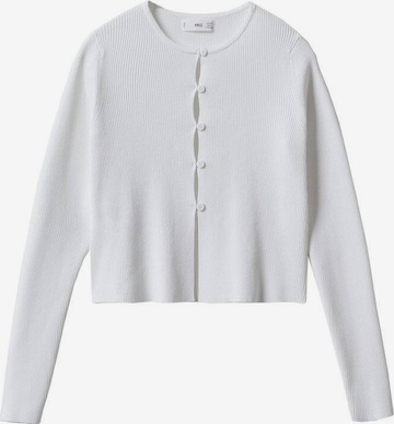 MANGO Knit Cardigan 'Gruyer' in White: front