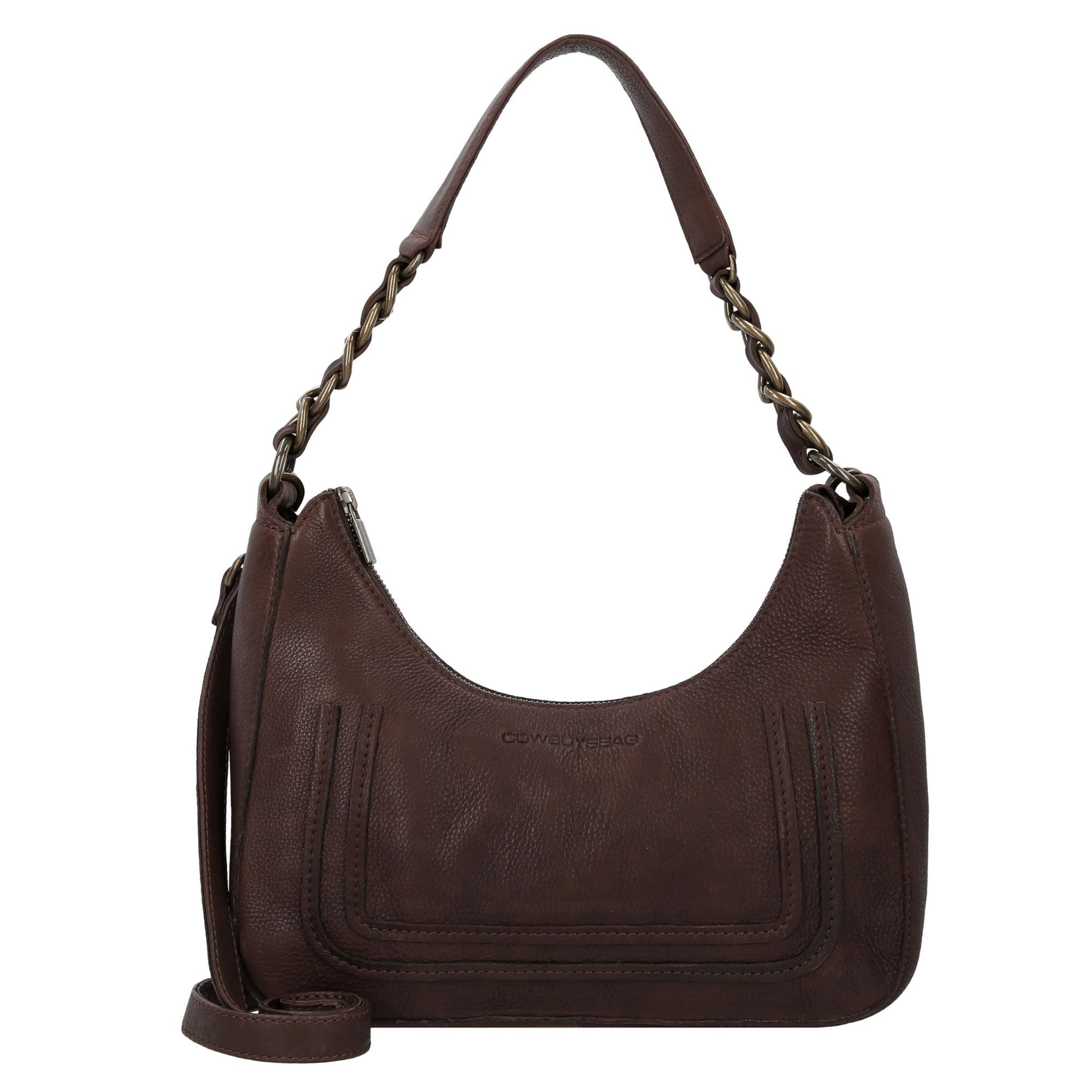 Borsa a spalla 'Chained Middleton' di Cowboysbag in marrone: frontale