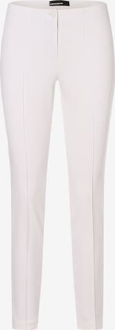 Cambio Skinny Broek in Wit: voorkant