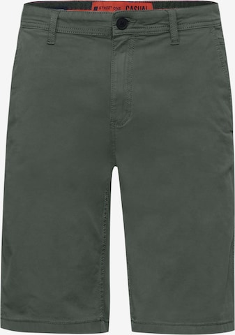 Street One MEN Regular Chino Pants in Green: front