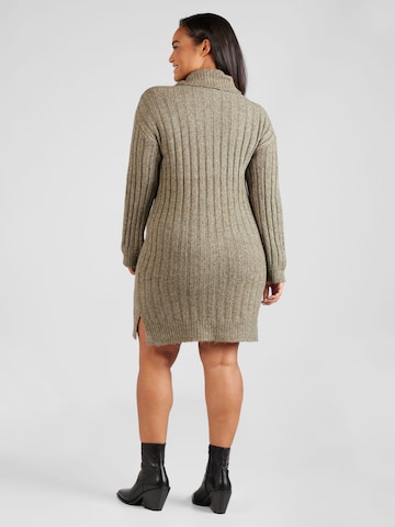 Noisy May Curve Knitted dress 'NINA' in Brown