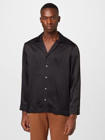 Won Hundred Regular fit Button Up Shirt 'Enzo' in Black: front