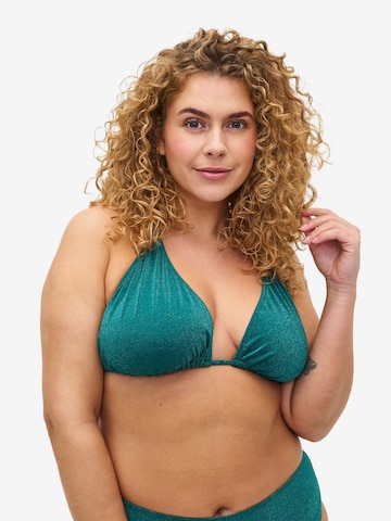 Triangle Hauts de bikini 'SNAESA' Swim by Zizzi en vert : devant