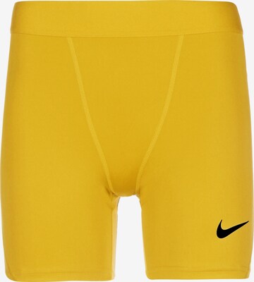 Skinny Pantaloncini intimi sportivi 'Strike Pro' di NIKE in giallo: frontale