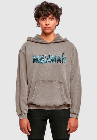 ABSOLUTE CULT Sweatshirt 'Aquaman' in Grijs: voorkant
