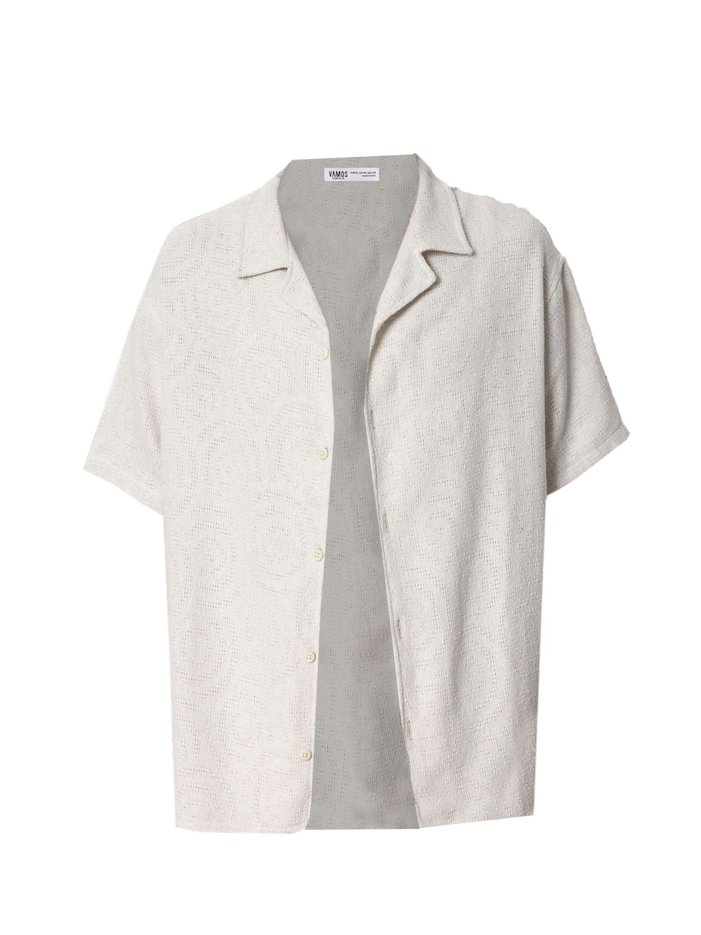 regular Camicia di VAMOS CLO in beige: frontale