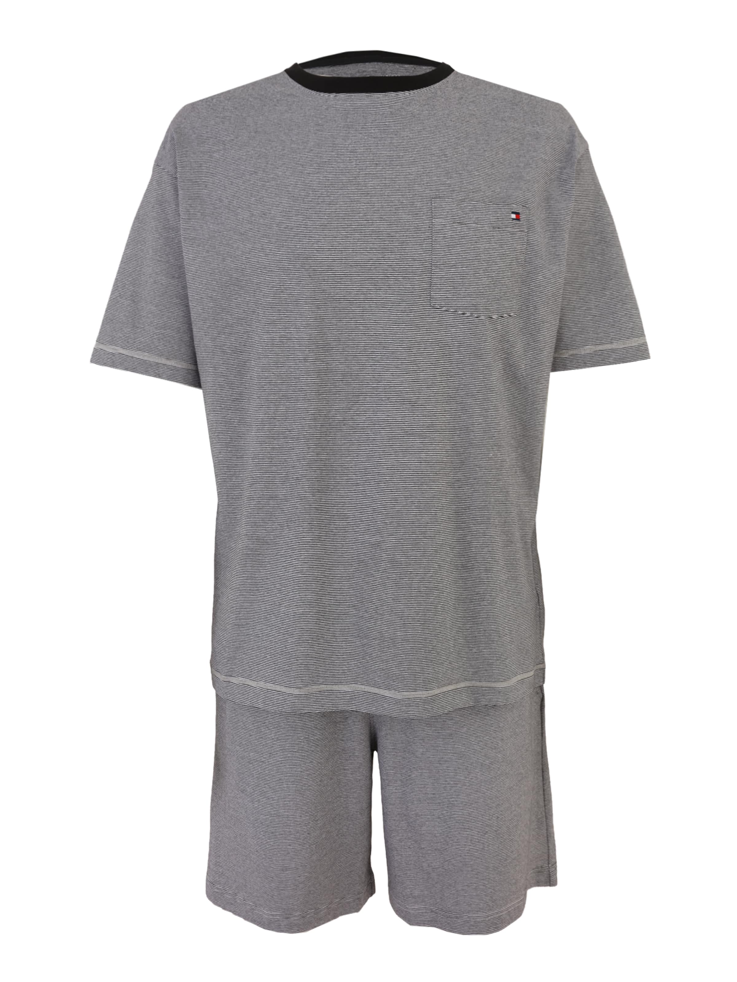 Pyjama court Tommy Hilfiger Underwear en gris : devant
