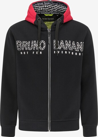 BRUNO BANANI Zip-Up Hoodie 'Bell' in Black: front