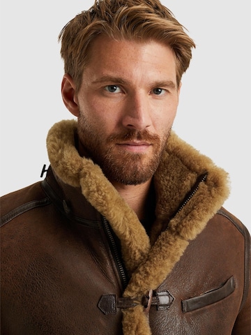Giacca di mezza stagione 'Long Lammy leather jacket' di PME Legend in marrone