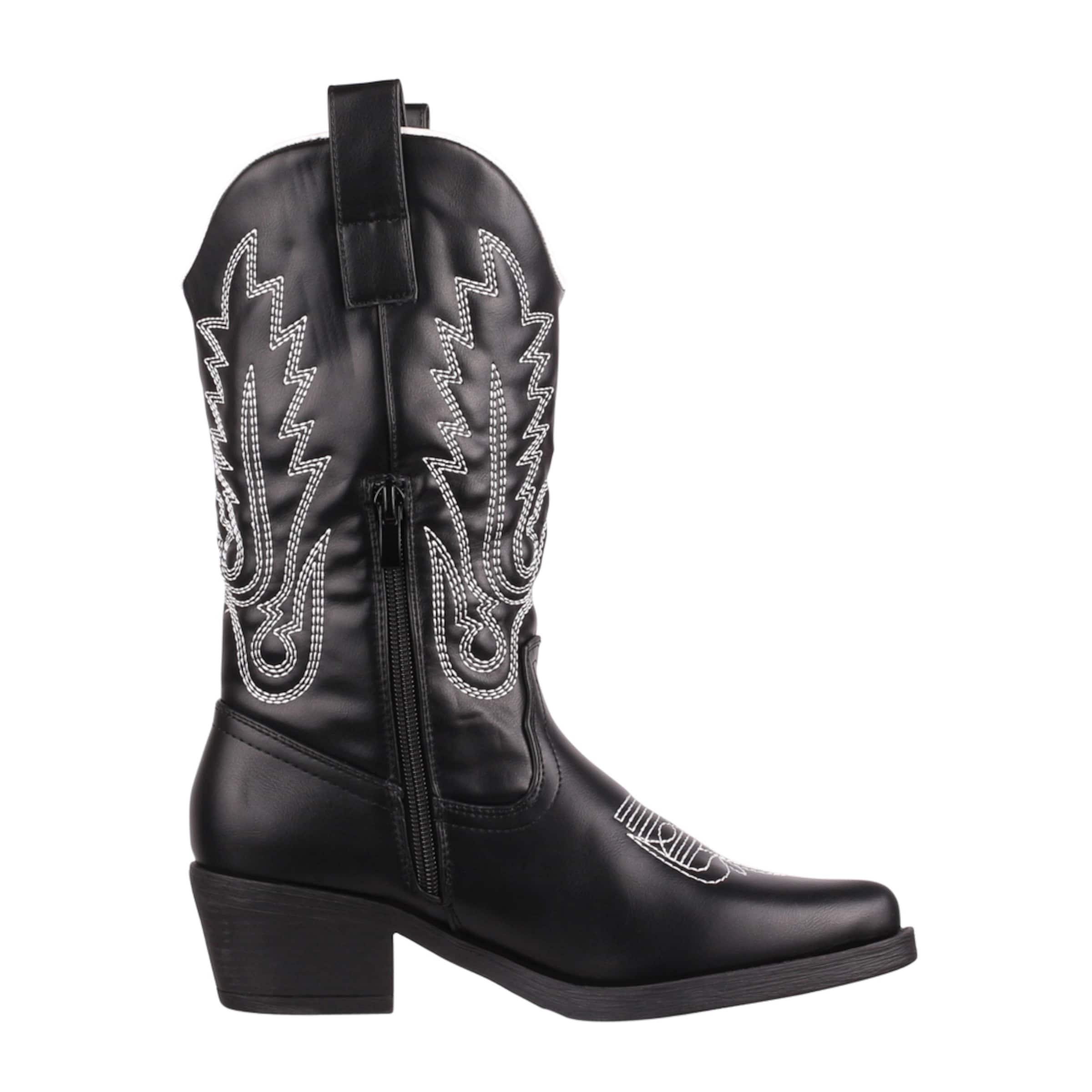 Elara Cowboystiefel in Schwarz