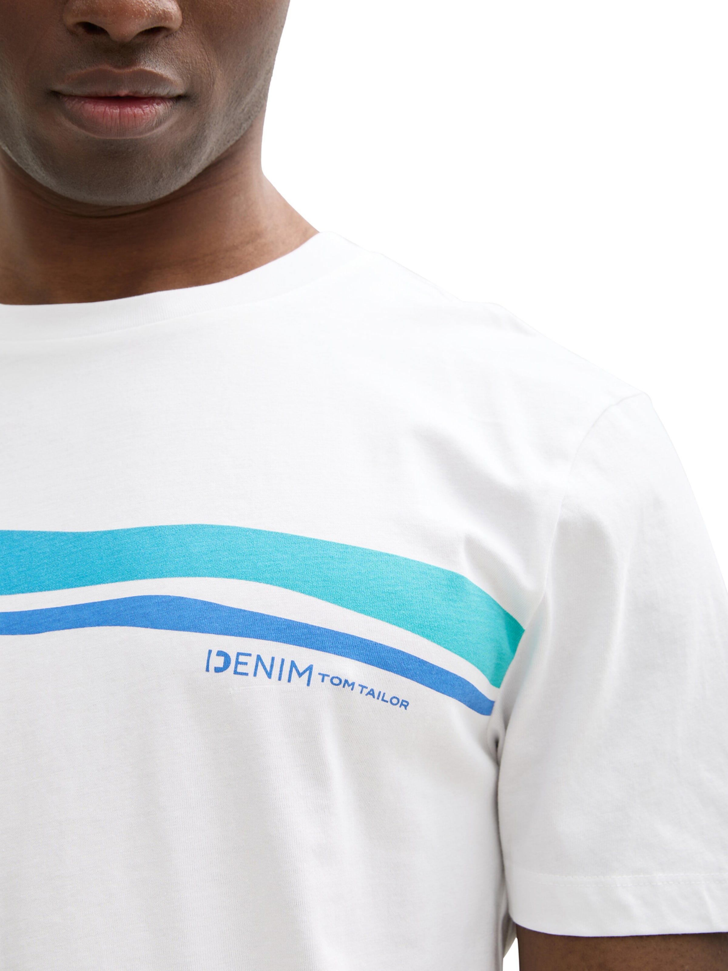 TOM TAILOR DENIM Tričko - Biela