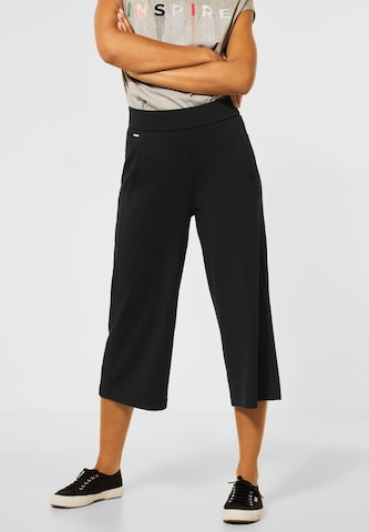 Wide leg Pantaloni de la STREET ONE pe negru: față