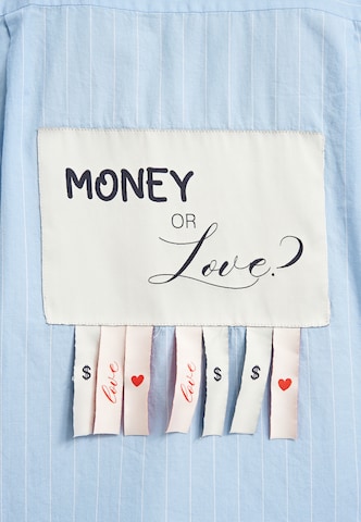 Smith&Soul Gestreifte Bluse mit Rücken-Patch in Blau