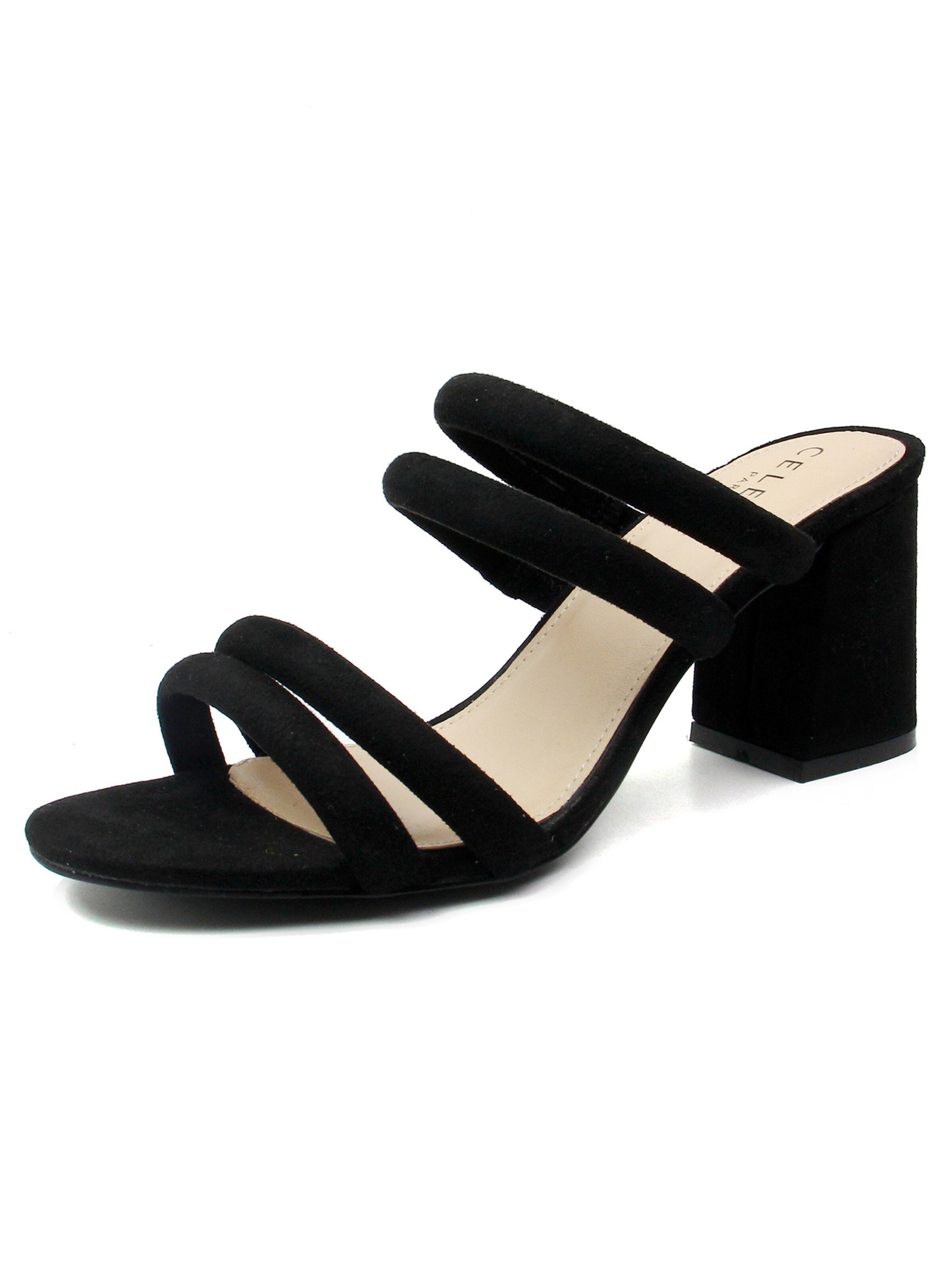 Sandale 'Cristina' de la Celena pe negru: față