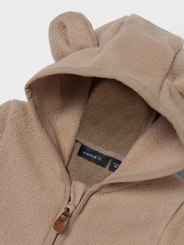 NAME IT Fleece jas 'Meeko' in Bruin