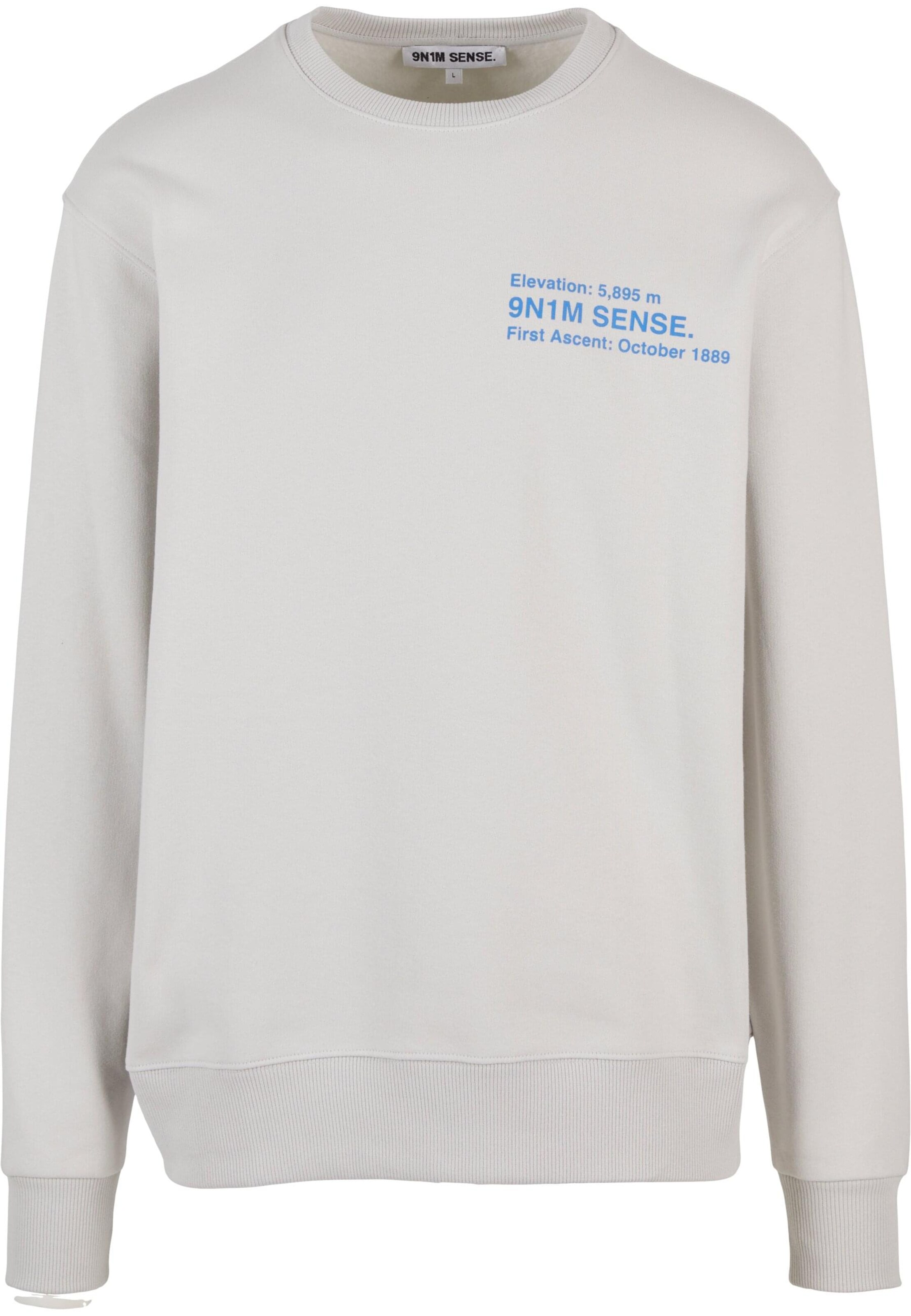 9N1M SENSE Sweatshirt 'M.at 3' in Grijs: voorkant