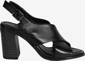 Desa - Sandalias de dedo 'Sandalen' en negro: frente