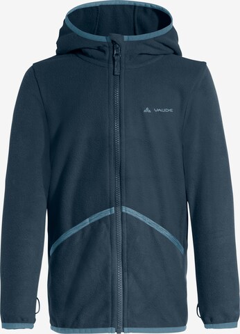 VAUDE Athletic Fleece Jacket 'Pulex' in Blue: front