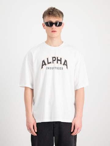 ALPHA INDUSTRIES Shirt in White: front