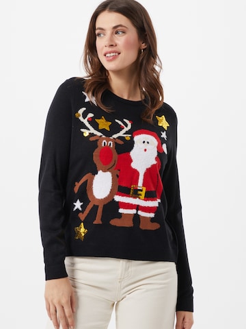 ONLY Sweater 'Xmas' in Mixed colors: front