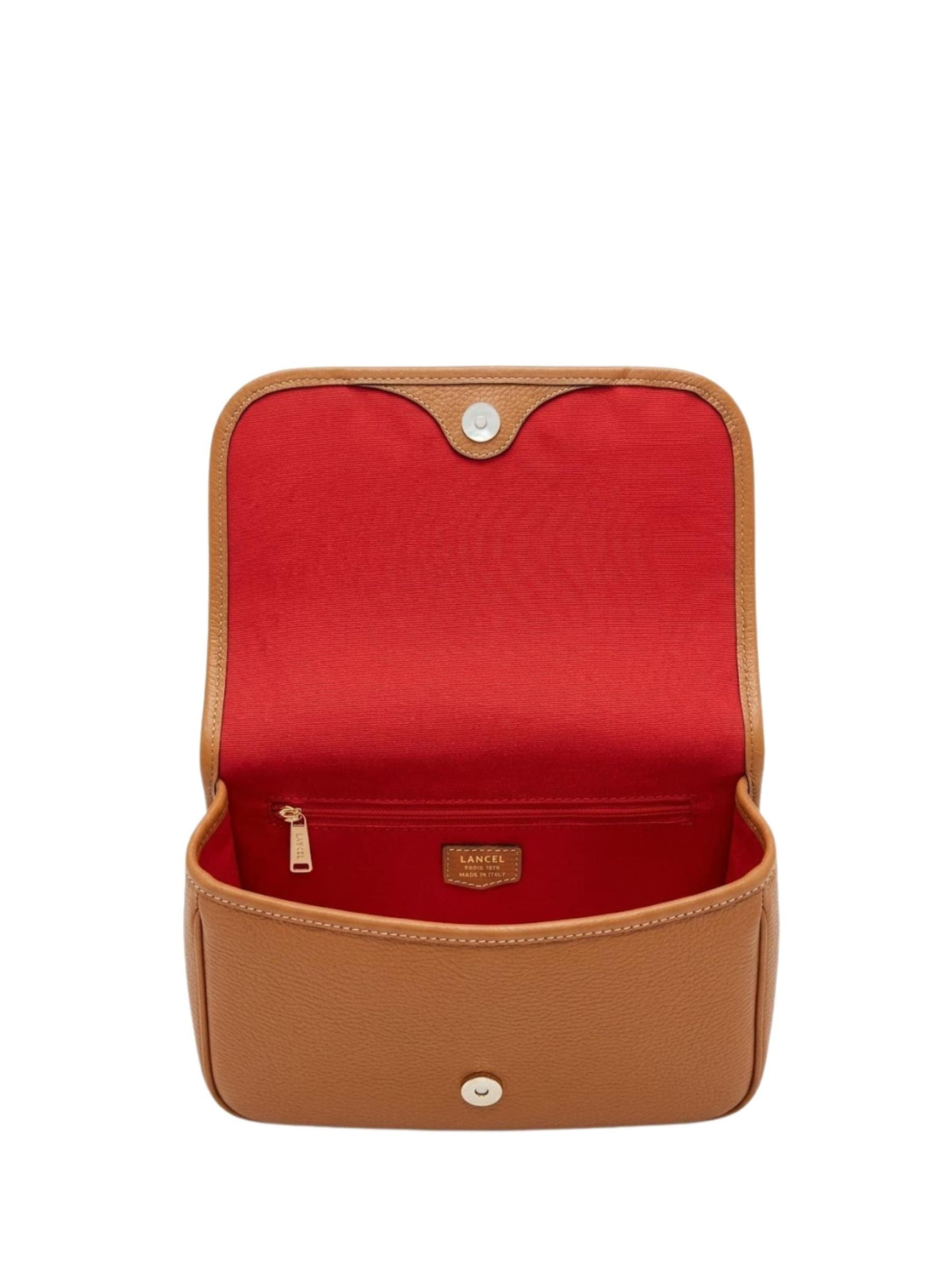 Lancel Schoudertas 'Lancel Sac Rabat M Victoire Camel Femme' in Bruin