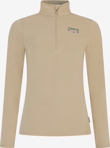 PROTEST Sportief sweatshirt 'PRTGentle' in Bruin: voorkant