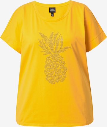T-shirt Ulla Popken en jaune : devant