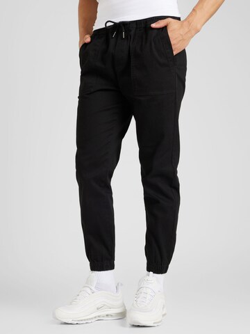 Tapered Pantaloni 'GORDON LEWIS' di JACK & JONES in nero: frontale