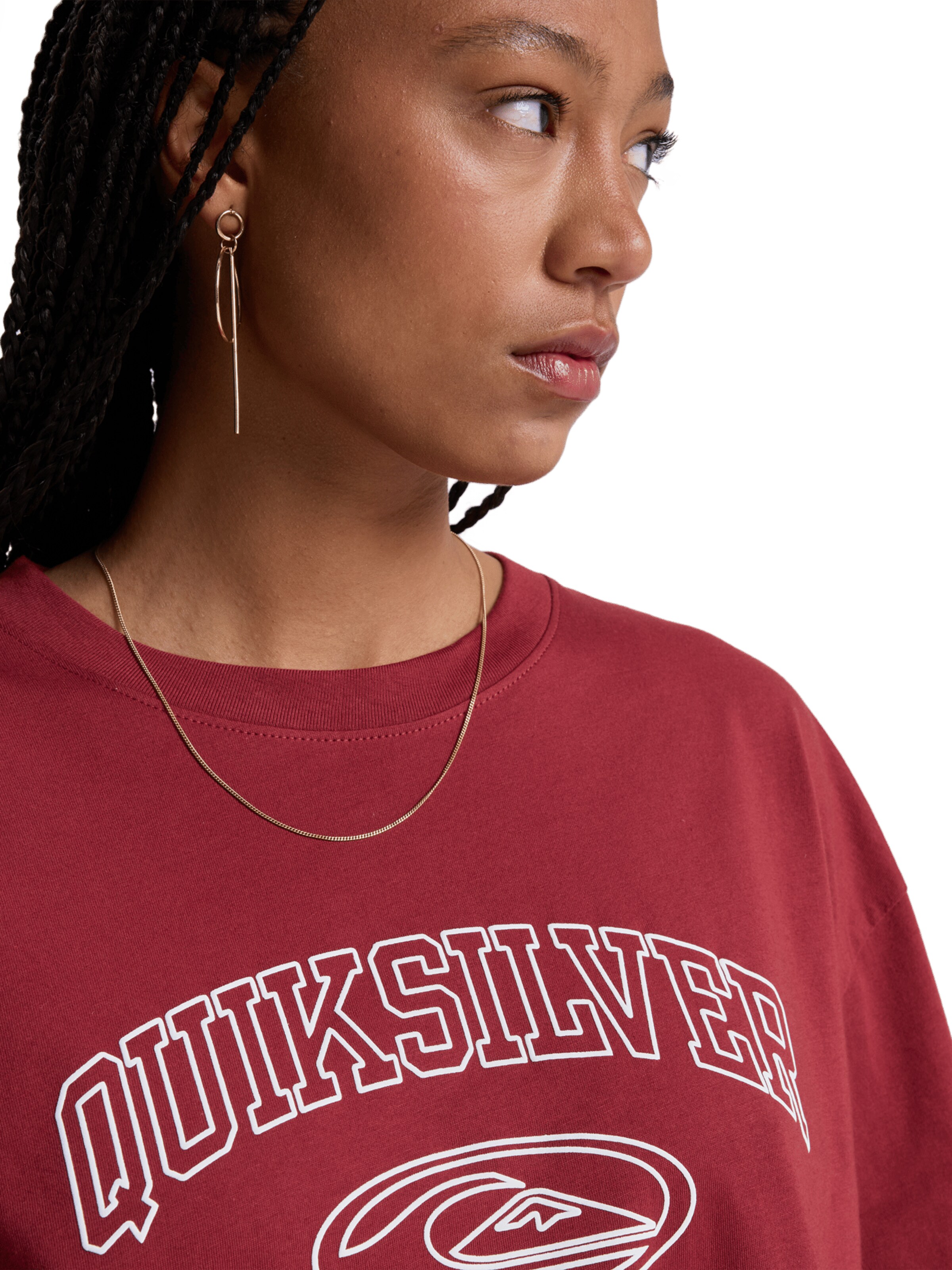 QUIKSILVER Shirt 'Boyfriend' in Red