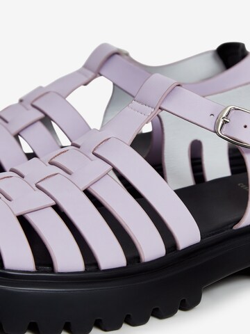 CESARE GASPARI Strap Sandals in Purple