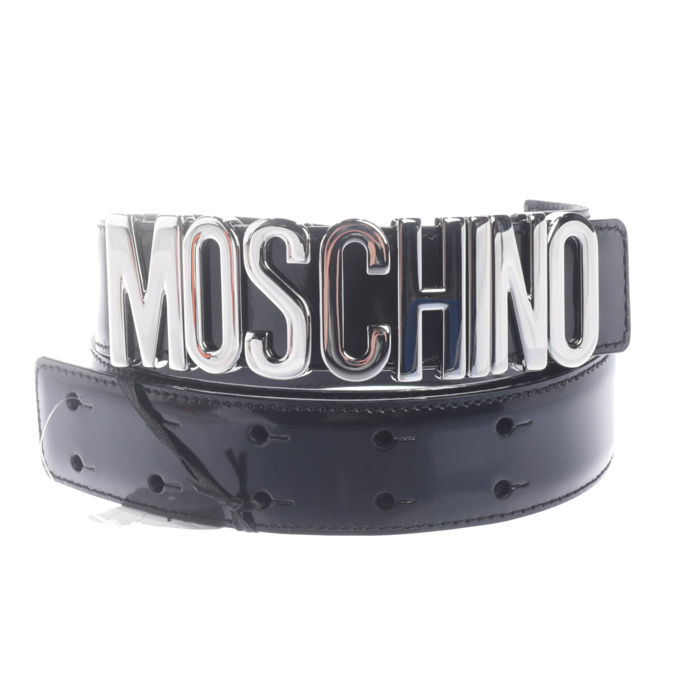 MOSCHINO Gürtel XXL in Schwarz: Vorderseite