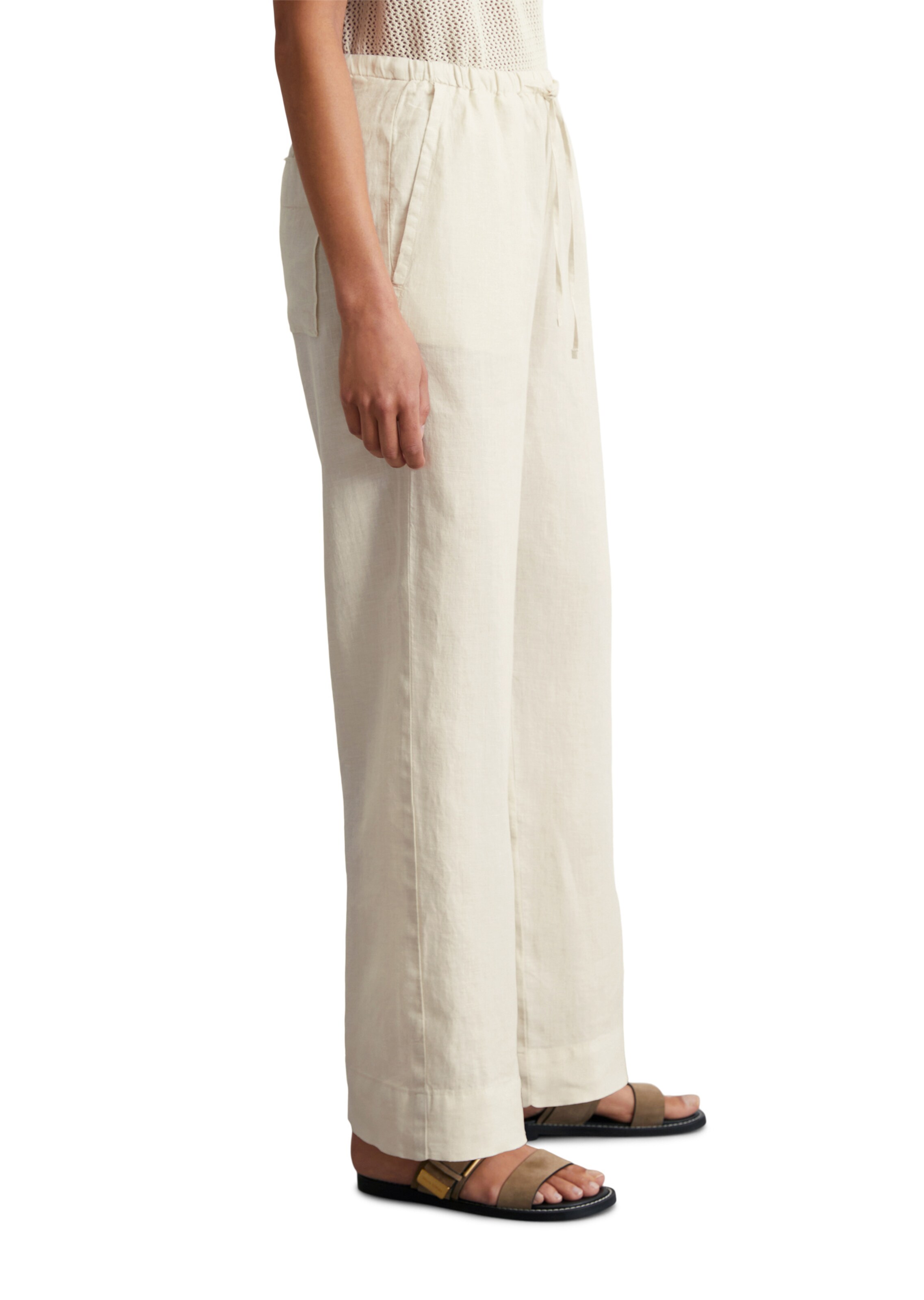 Marc O'Polo Loose fit Trousers in White