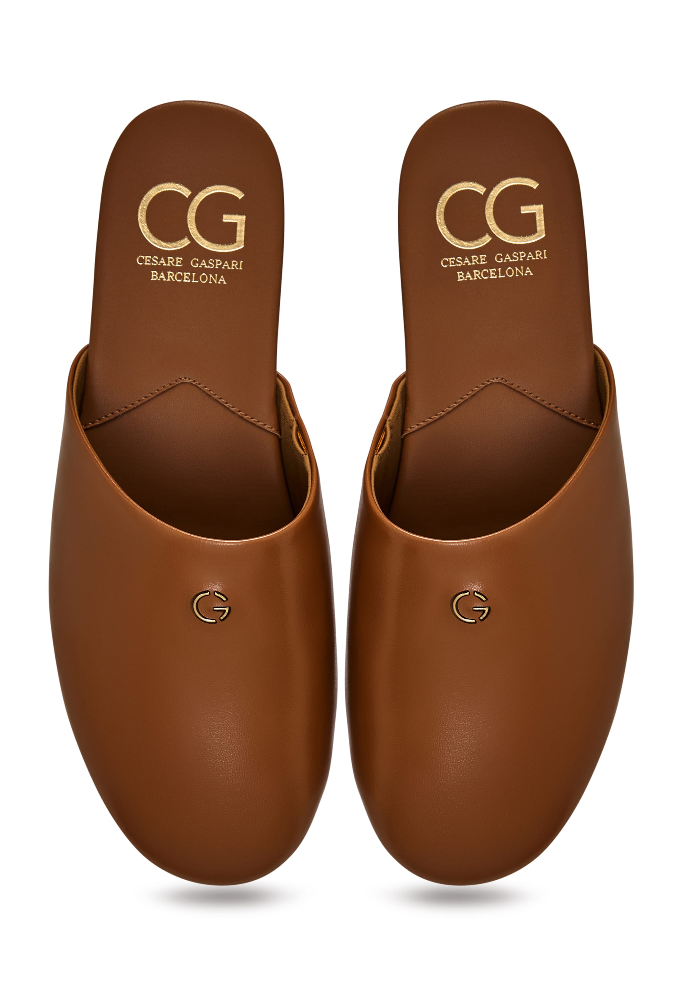 CESARE GASPARI Pantolette in Braun