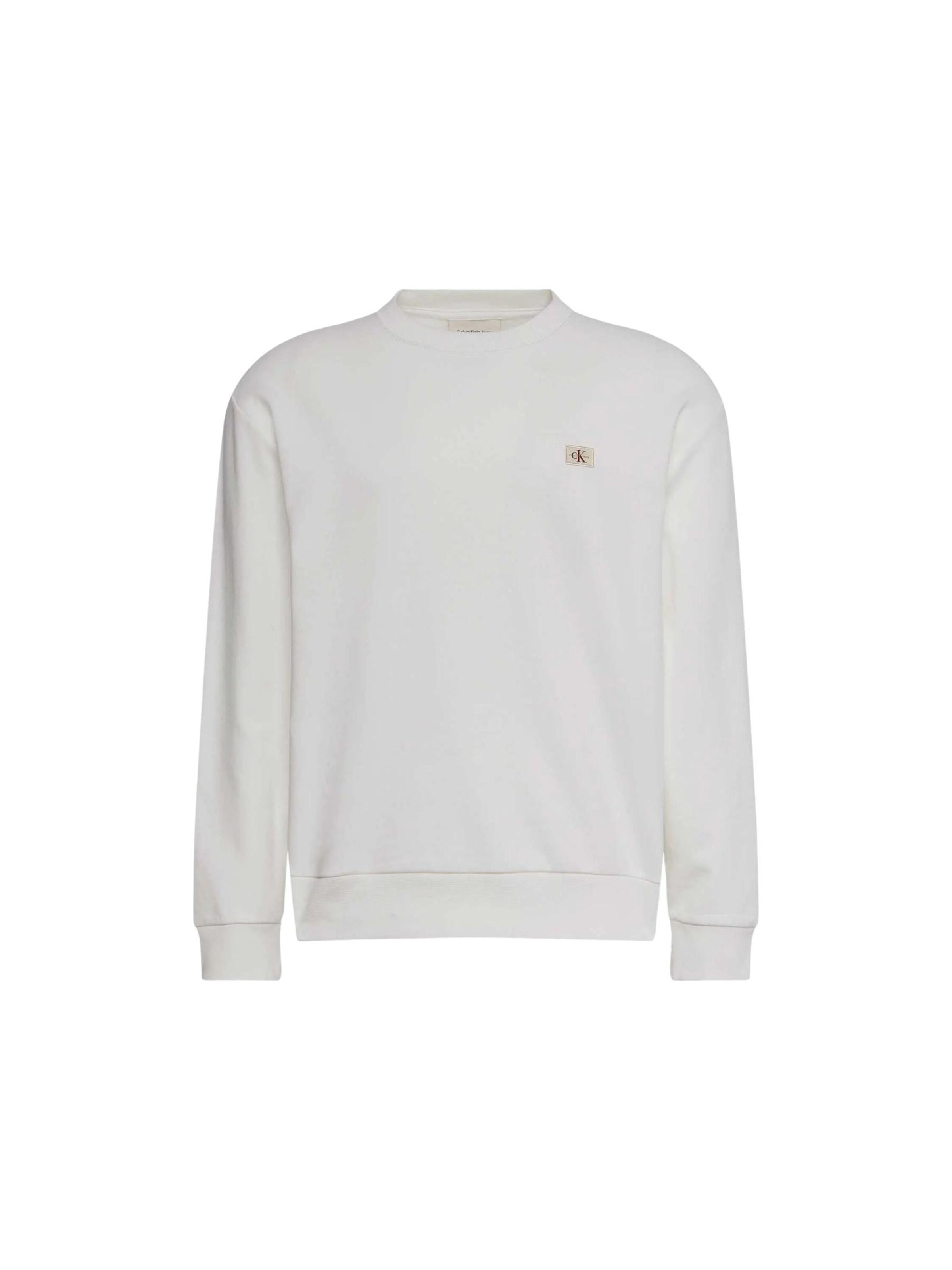 Sweat-shirt Calvin Klein en blanc : devant