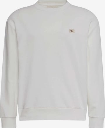 Sweat-shirt Calvin Klein en blanc : devant