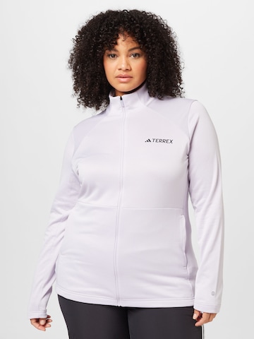 ADIDAS TERREX Athletic Fleece Jacket 'Multi Fleece ' in White: front