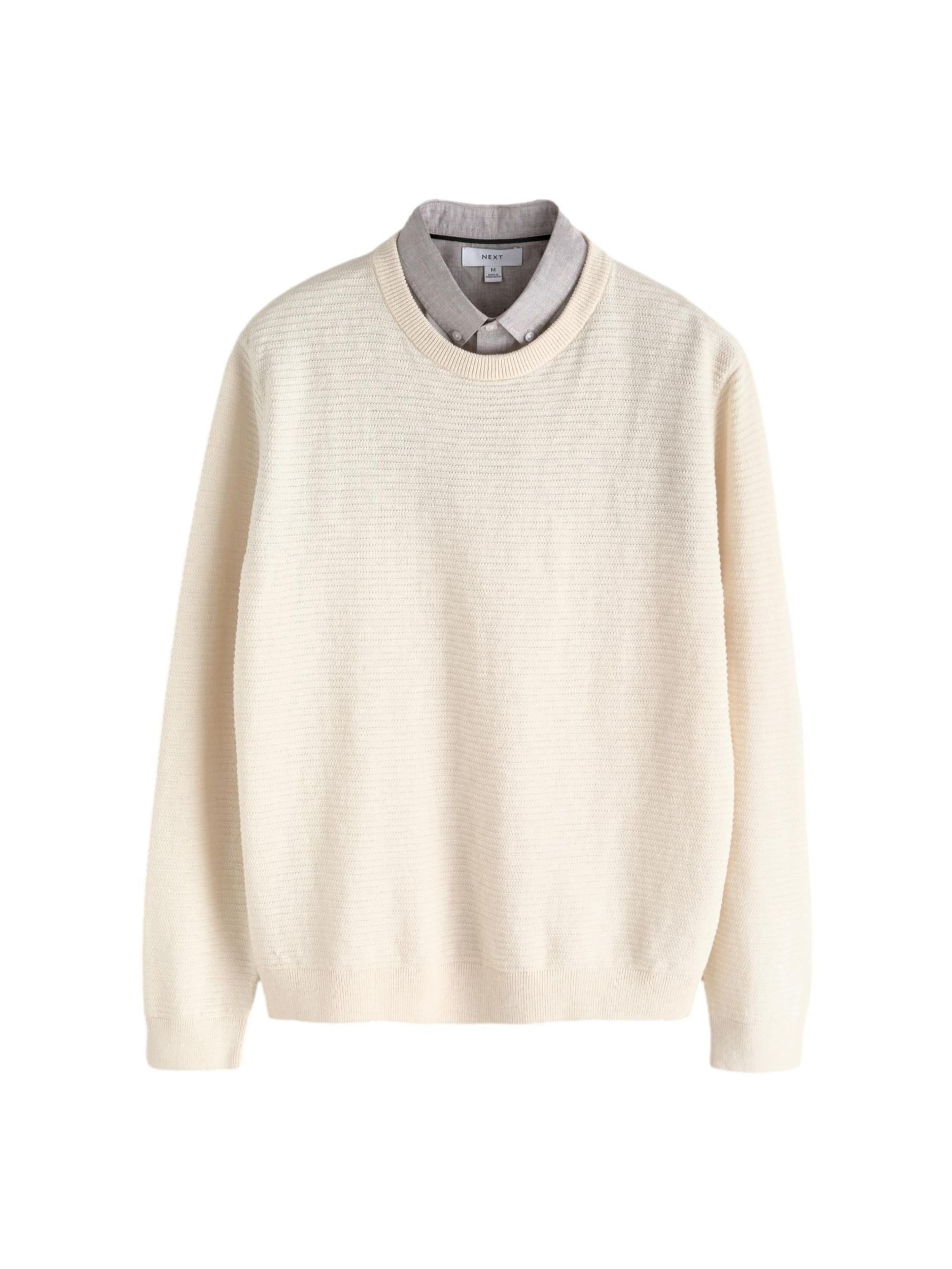 Next Pullover i XXXL i creme / lysegrå, Produktvisning