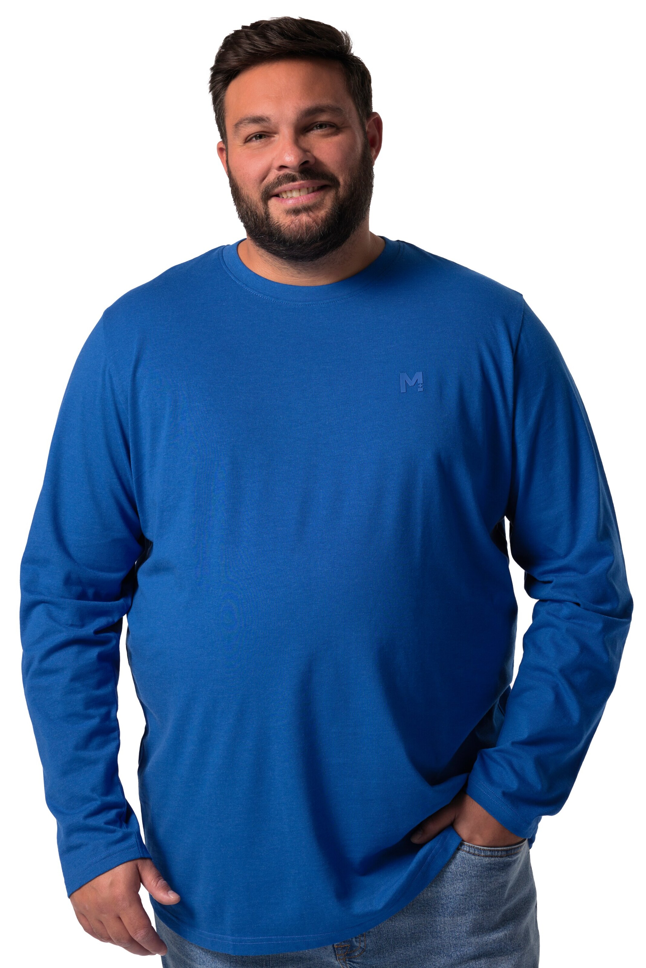 Men Plus T-Shirt in Blau: Vorderseite