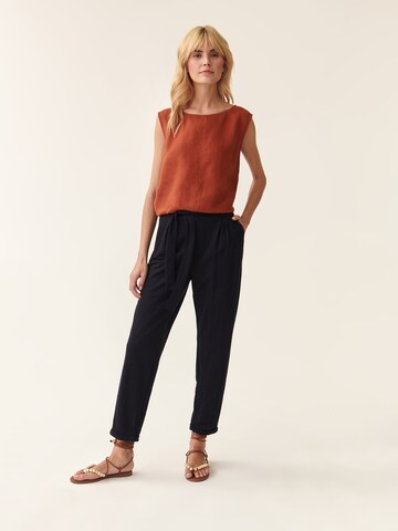 TATUUM Slimfit Élére vasalt nadrágok 'ZAMIRIA' - kék