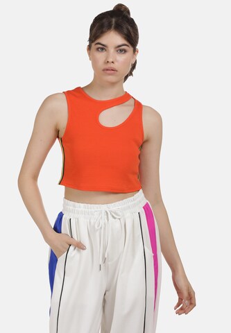 myMo ATHLSR Sports Top in Orange: front