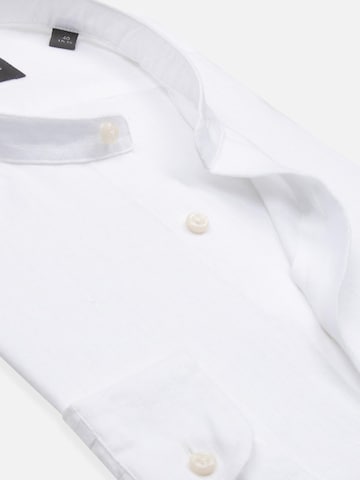 Slim fit Camicia business 'Caravaggio Essentials Linen Man Shirt Light Blue' di 7Camicie in bianco