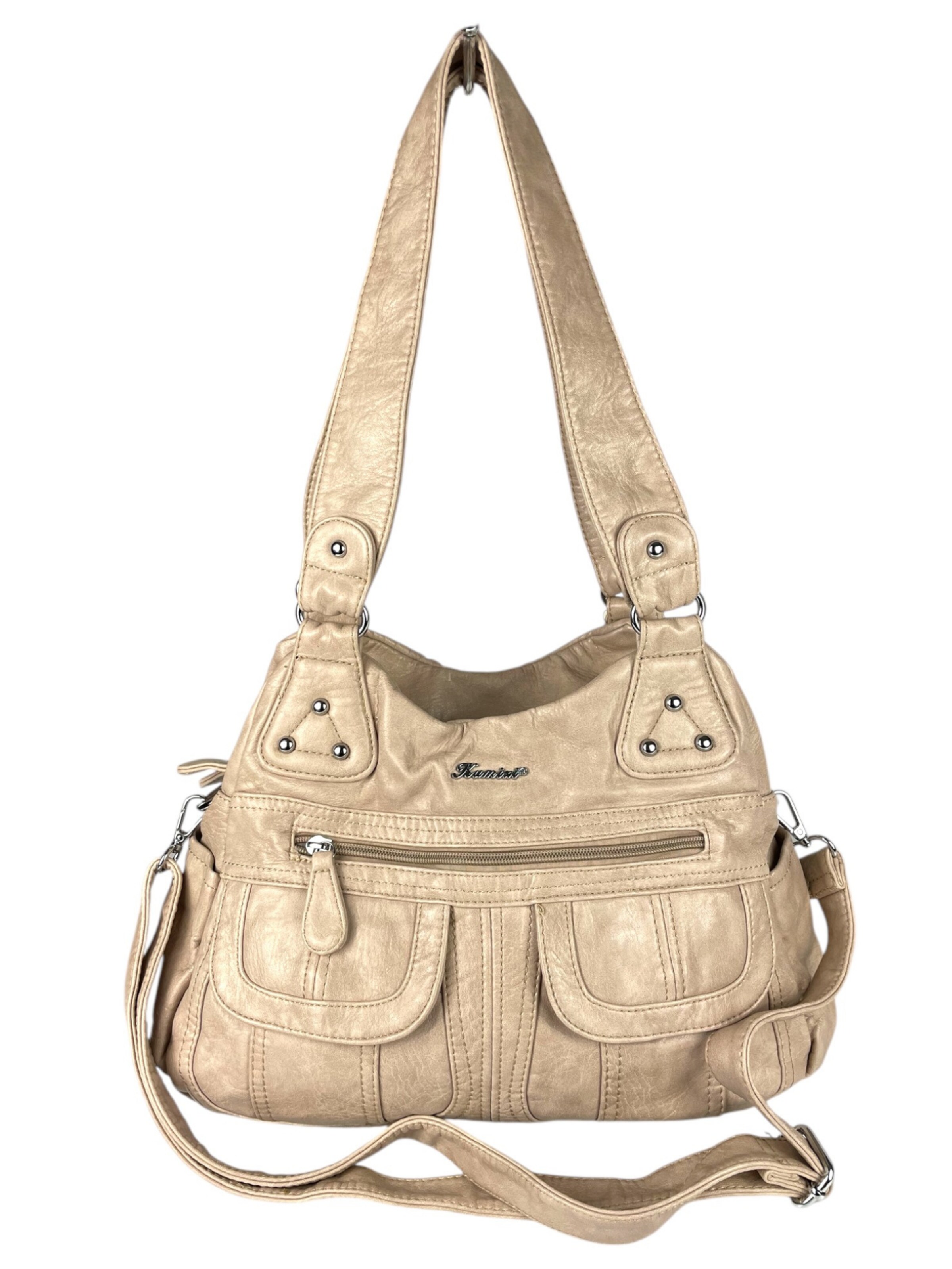 Kumixi Crossbody Bag in Beige: front